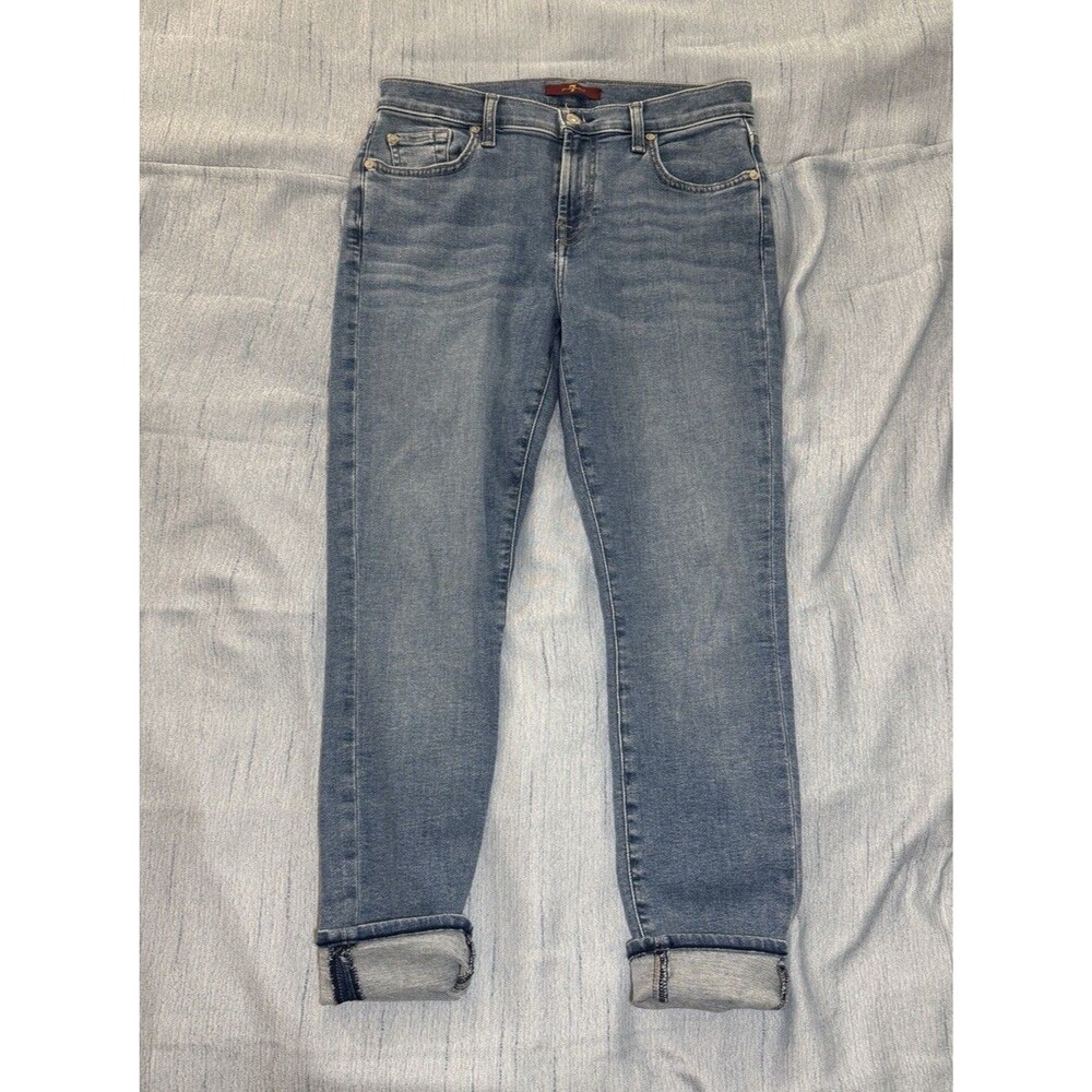 7 For All Mankind Ankle Gwenevere Womens Jeans Medium Wash Size 28 Stretch Denim